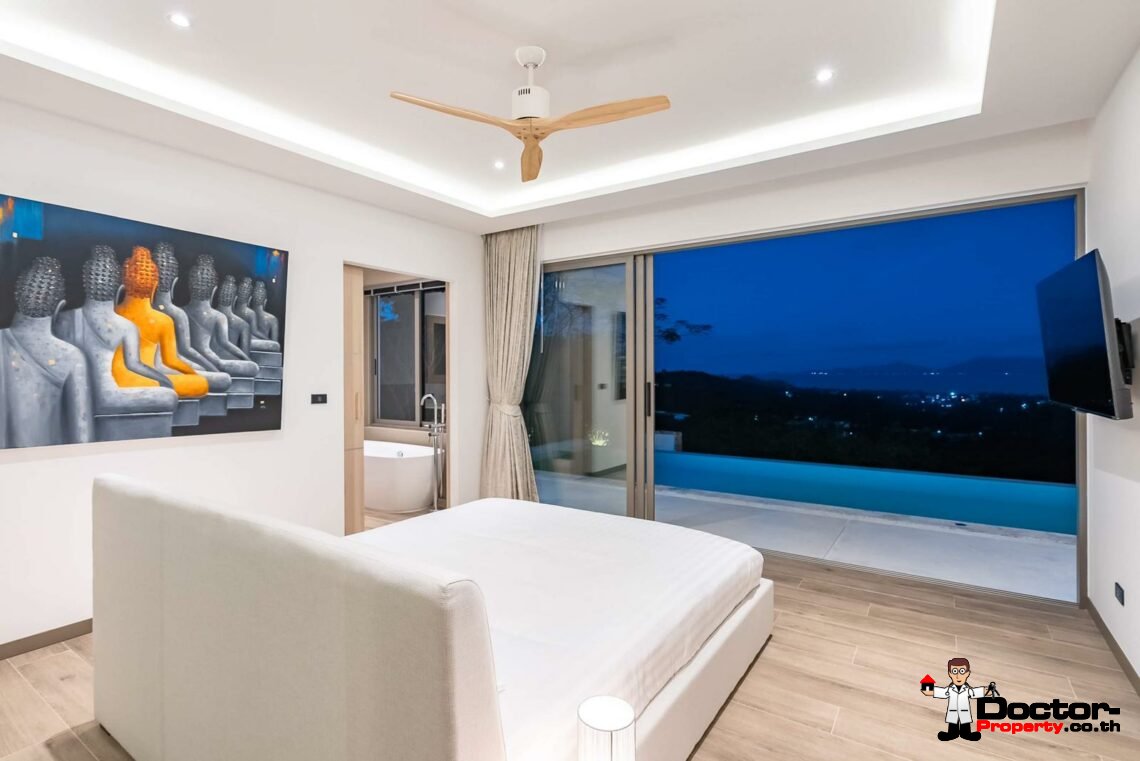 New 3 Bedroom Pool Villa with Sea View – Bo Phut, Koh Samui – For Sale